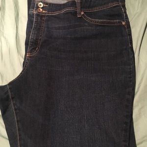 Plus Sized Dark Denim Jeans